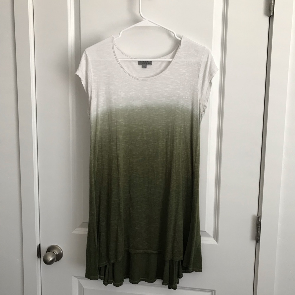 White-Green Ombré Tunic